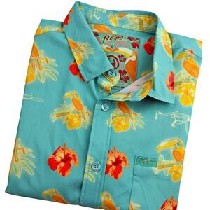 Retro Rifle x Dead Air Silencers Toucan Guns Hawaiian S/S Button Down Shirt LRG